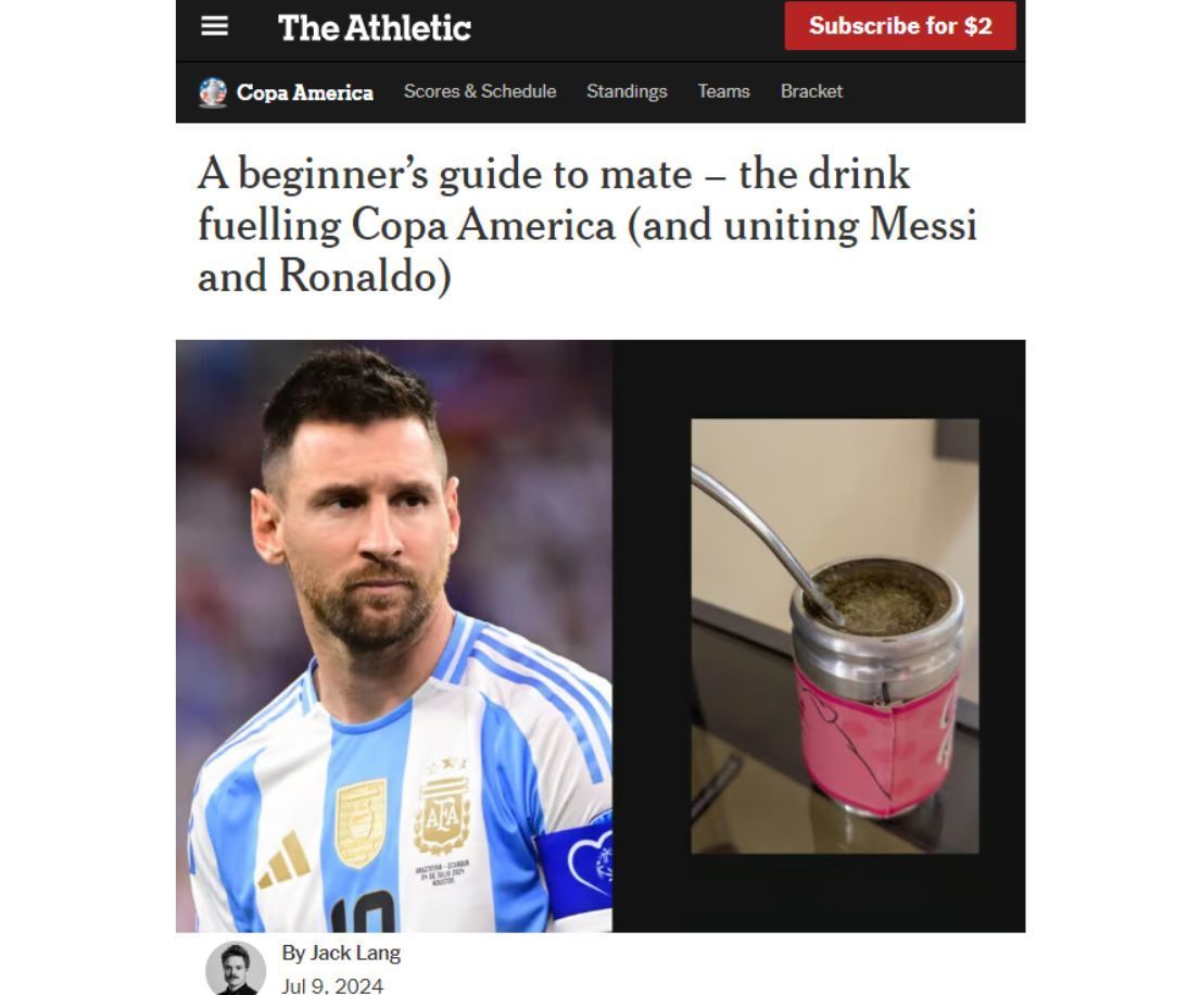 El mate: la bebida que alimenta la Copa América
