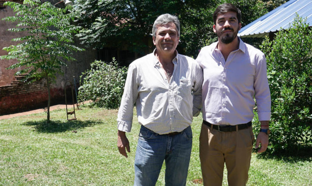 El director del INYM Nelson Dalcolmo (izq) compartió la jornada con el intendente electo de San Carlos, Emiliano Costaganna.
