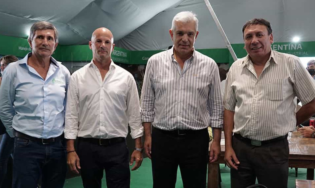 Juan José Szychowski, Matías Lestani, el ministro Domínguez y Ricardo Maciel ya habían mantenido un encuentro similar a comienzos de marzo, en Expoagro.