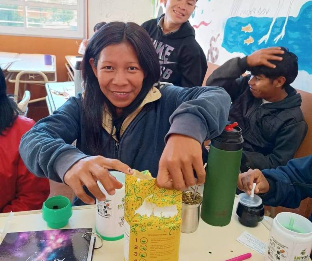Imagen de Con aroma a Mate, se genera otro ambiente en el aula y siempre es positivo