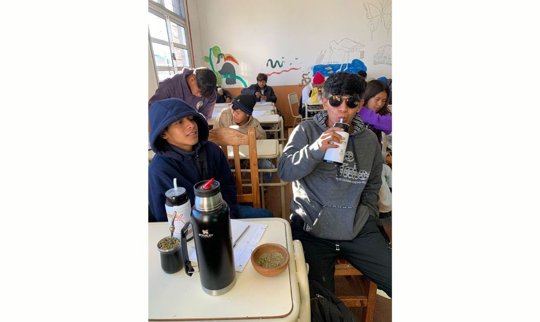 Imagen de Con aroma a Mate, se genera otro ambiente en el aula y siempre es positivo