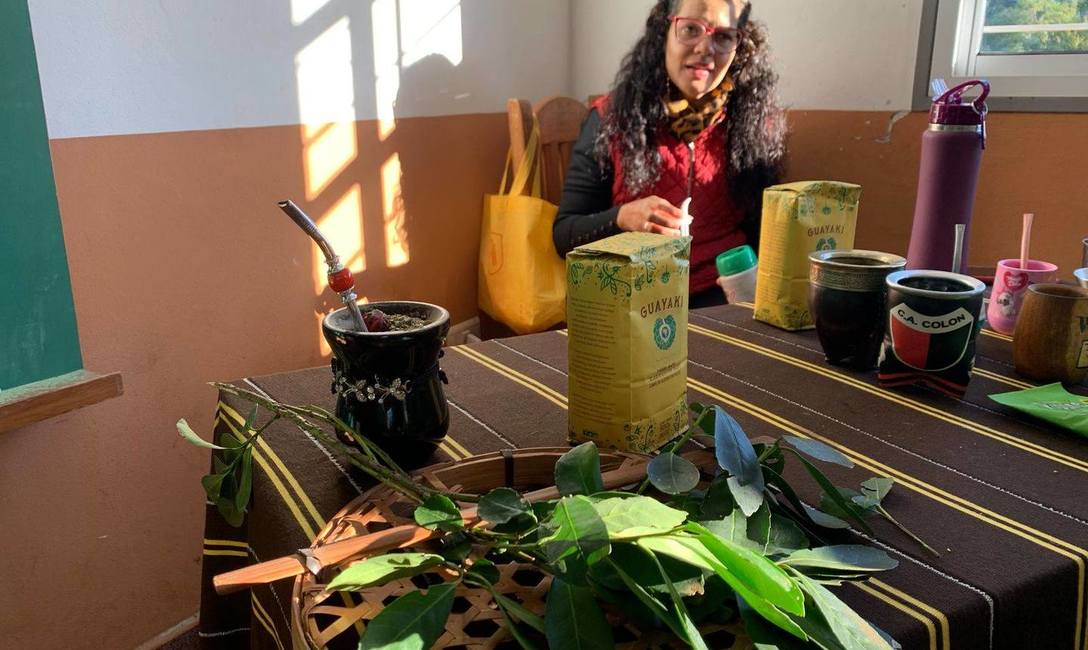 Imagen de Con aroma a Mate, se genera otro ambiente en el aula y siempre es positivo
