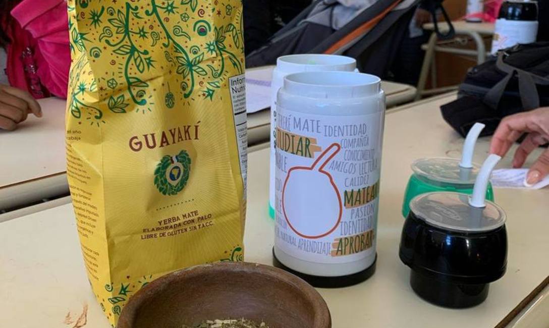 Imagen de Con aroma a Mate, se genera otro ambiente en el aula y siempre es positivo