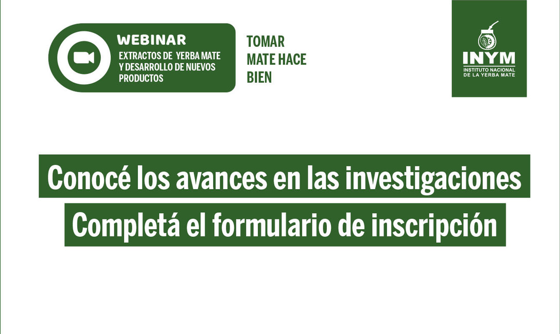 Imagen de Extractos de yerba mate y desarrollo de nuevos productos, tema del pr&oacute;ximo seminario en l&iacute;nea