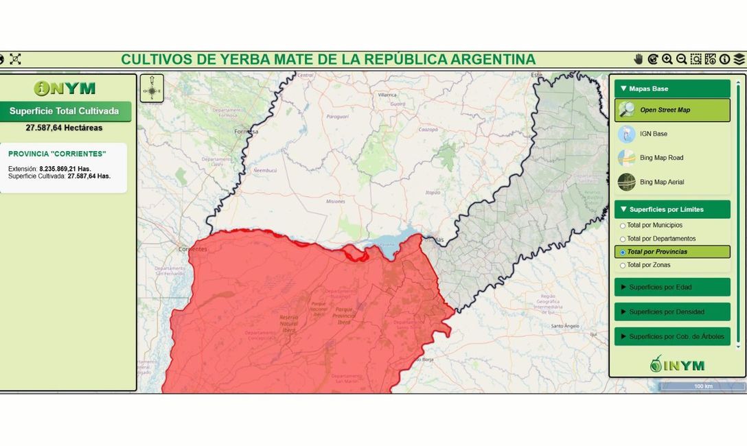 Imagen de El INYM cre&oacute; el primer mapa interactivo de yerba mate de la Argentina