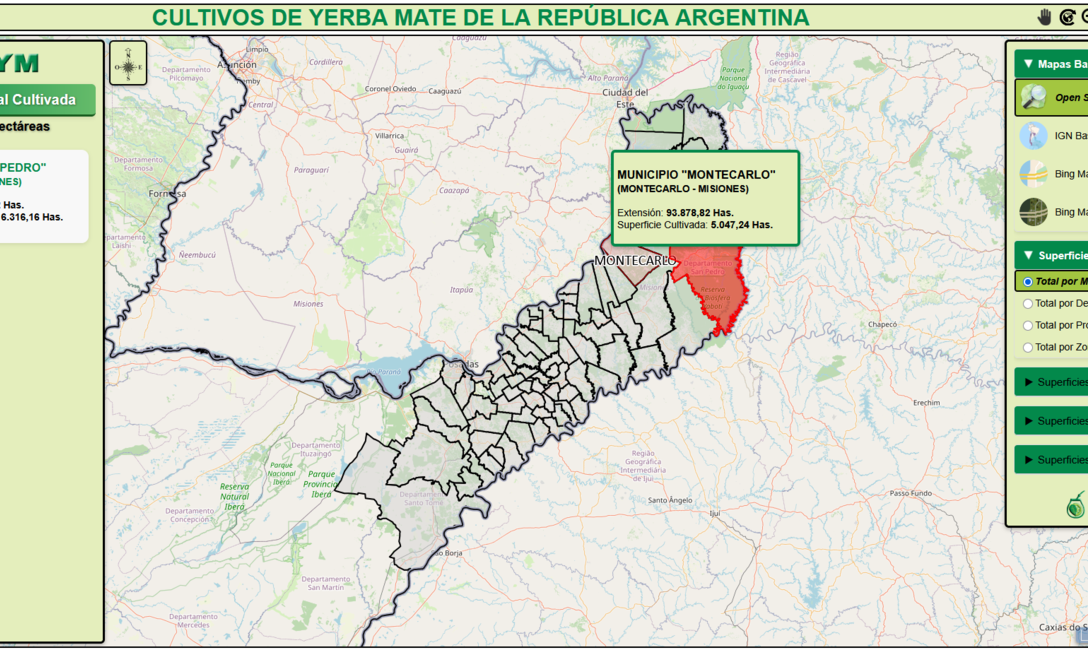 Imagen de El INYM cre&oacute; el primer mapa interactivo de yerba mate de la Argentina