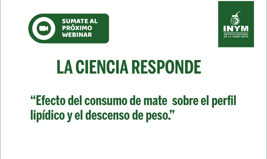 Imagen de Webinar: Efecto del consumo de mate sobre el perfil lip&iacute;dico y el descenso de peso