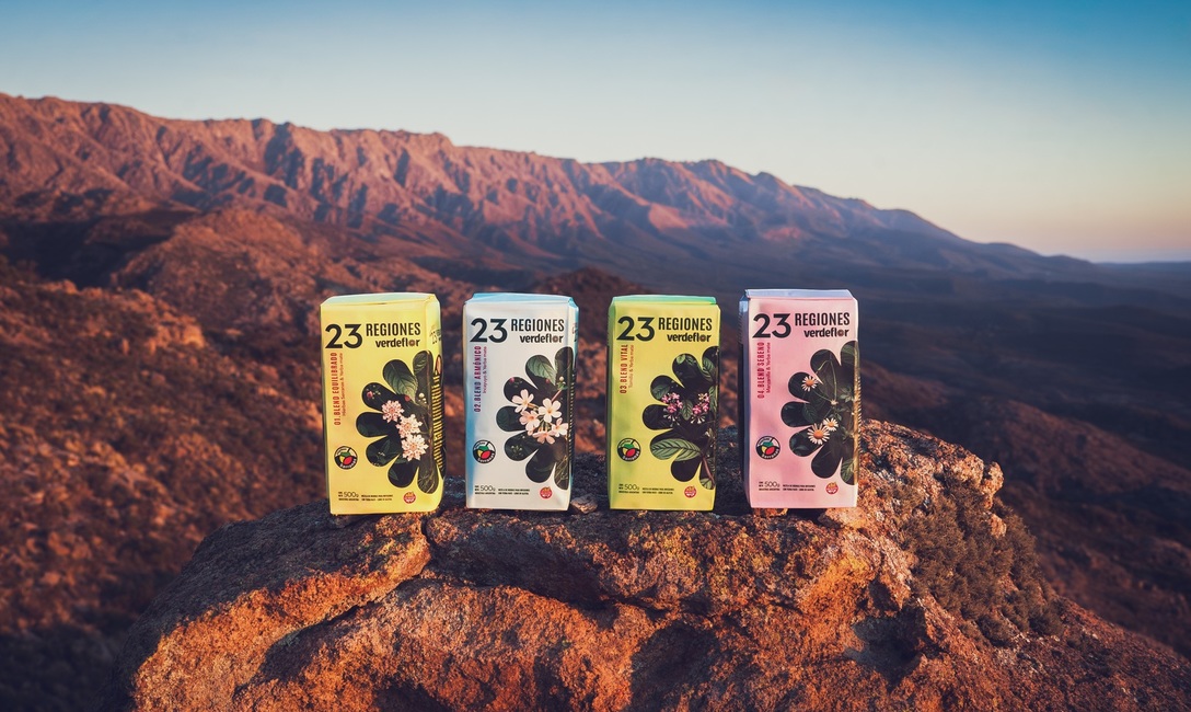 Imagen de El Grupo Cordeiro lanza Verdeflor 23 Regiones, una nueva l&iacute;nea de blends de yerba mate con hierbas serranas