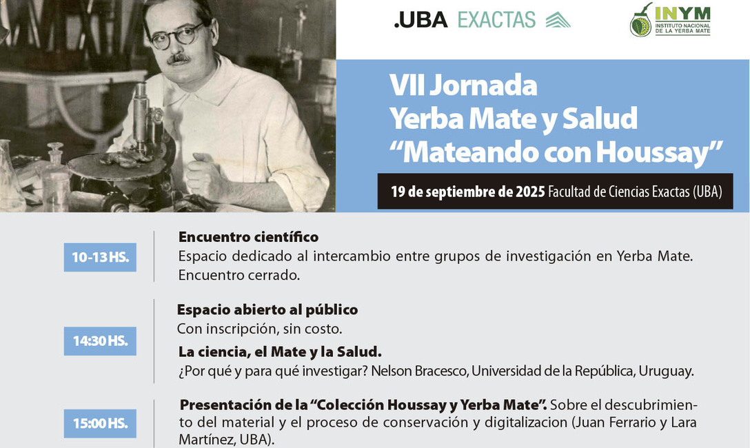 Imagen de En septiembre, la VII Jornada Yerba Mate y Salud en Ciencias Exactas de la UBA