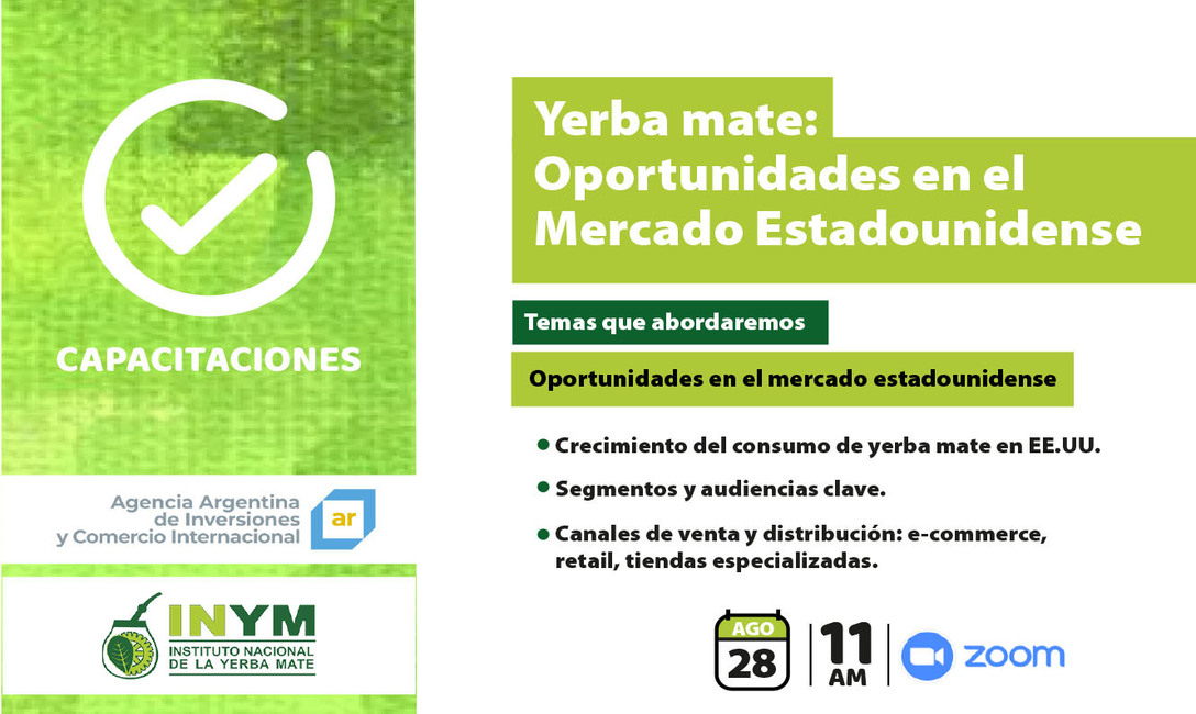 Imagen de Webinar Yerba mate: oportunidades en el mercado estadounidense